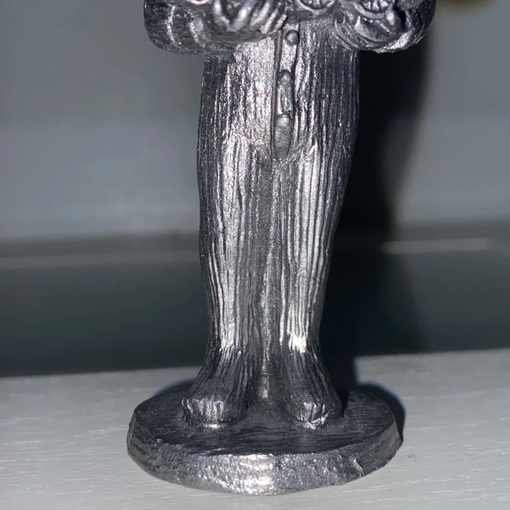 Michael Ricker Pewter Boy Holding Toy Train 3